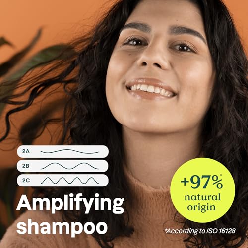 ATTITUDE Amplifying Shampoo for Curly Hair with Coconut Oil, EWG Verified, Vegan and Naturally Derived Ingredients, 2a, 2b, 2c Curl Type, Gives body to Curls, 16 Fl Oz