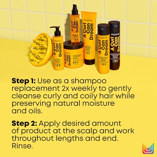 Matrix A Curl Can Dream Co-Wash - Gentle Cleansing Conditioner, For Curly and Coily Hair - Revives Curls Between Washes and Enhances Curl Definition, With Manuka Honey Extract, 10.1 Fl Oz