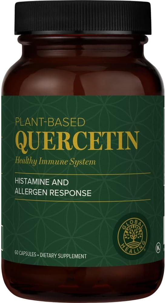 Global Healing Center - Vitamin D3 5000IU & Quercetin 250mg - Supports Bones and Immune System, Respiratory Health