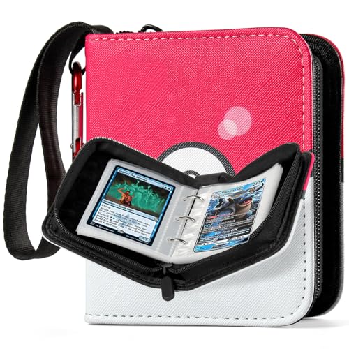 GEAoffice Small 1-Pocket Trading Card Mini Binder, Holding 80 Cards with 40 Removable Sleeves, 1 Card Size Collectible Card Albums for TCG, MTG, Yugioh, Gifts for Kids (Yellow)