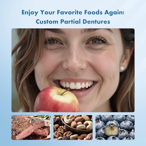 Custom Removable Dentures – Personalized Partial Denture Set for Tooth Replacement | 1–Multi-Tooth Coverage with Storage Case | Comfortable Wear for teeth (1 Tooth)