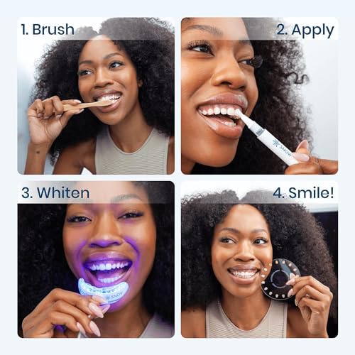 Snow Teeth Whitening Kit - Snow Teeth Whitening Serum and LED Mouthpiece Whitener, Formulated with Hydroxyapatite, Good for 6 Months - Wired Kit with 3 Wands