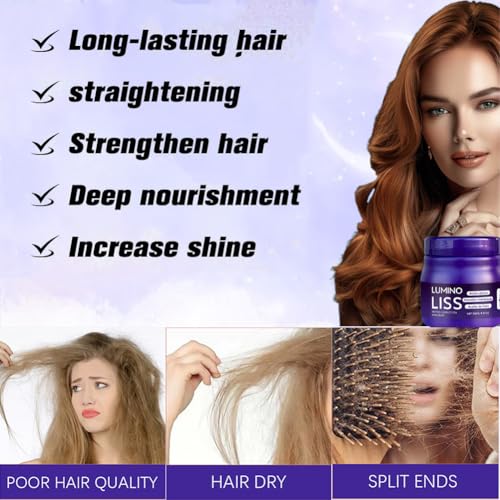 Luminoliss Sin Formol, Alisado Para Cabello Sin Formol Luminoliss, Keratina Para Alisar El Pelo, Liss Expert Stem Cells Frizz-Free, Restores Hair Natural Silkiness, for All Hair Types (1Pcs, 8.82oz)