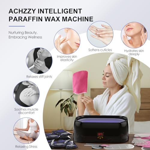 4000ml Paraffin Wax Machine for Hand and Feet - Professional Wax Warmer with 200W Thermal Core, LED Real-time Temp Control & 167°F Rapid Melting, Intense Hydration with Hand Wax Paraffin Bath
