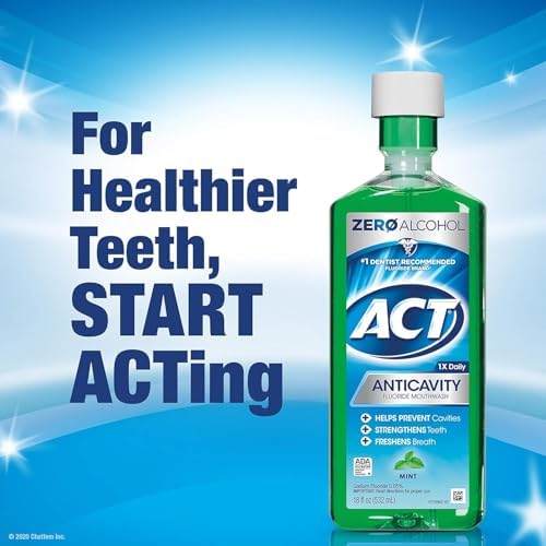 Act Anticavity Fluoride Mouthwash Mint 18 fl oz (Pack of 2)