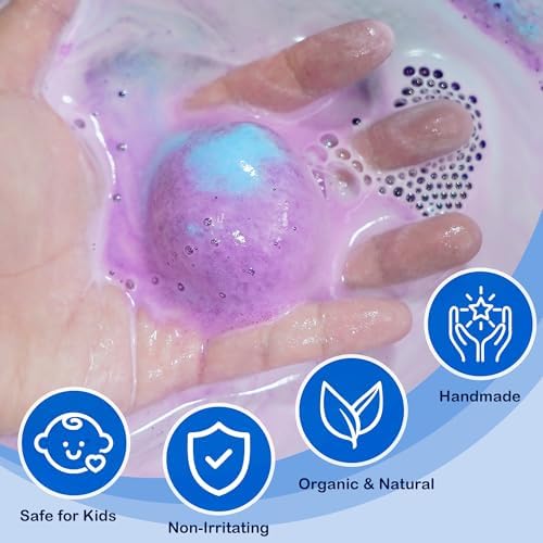 Easter Egg Bath Bombs for Kids with Surprise Inside, 12 Pack Kids Bath Bombs Gift Set for Easter Basket Stuffers, Dino Egg Bath Bomb Kit Fillers Bubble Bath Dinosaur Bath for Boys Girls Birthday