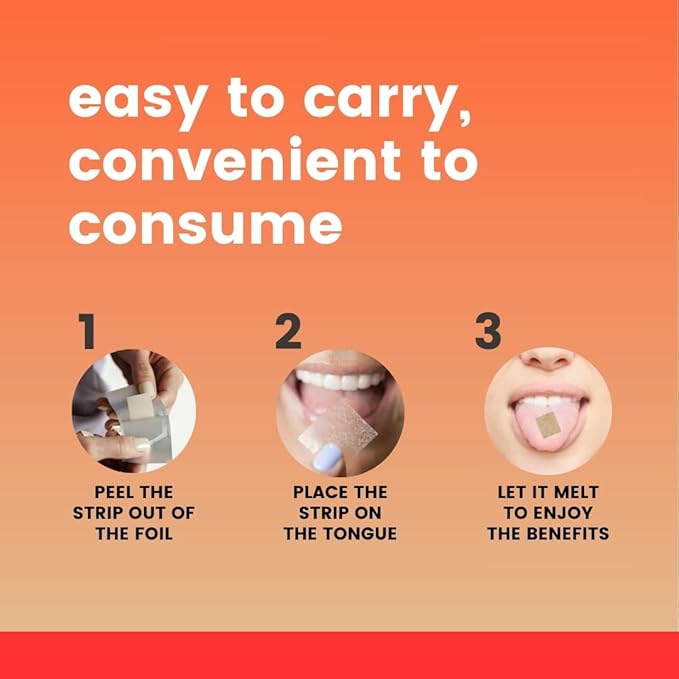 Ashwagandha Oral Strips 100 mg KSM 66 Ashwagandha, L-Theanine, Melatonin, Vitamin D2 and Magnesium, Vegan Strips for Men and Women, Sugar-Free, Non-GMO, 30 Oral Strips (Berry)