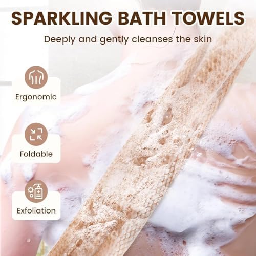 Afro Scrub African Exfoliating Net Sponge, Afro Scrub African Net Sponge, Exfoliating Washcloth for Daily Use, Long Lasting African Bath Net, Durable and Soft, Quick Drying (3pcs F)