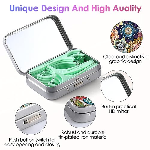 Dental Floss Portable Case, Easy to Store Floss Picks of Various Sizes, Portable Dental Floss Dispenser is Perfect for Travelling, Hotels, Dinners, Appointments.Alphabet 3 Piece