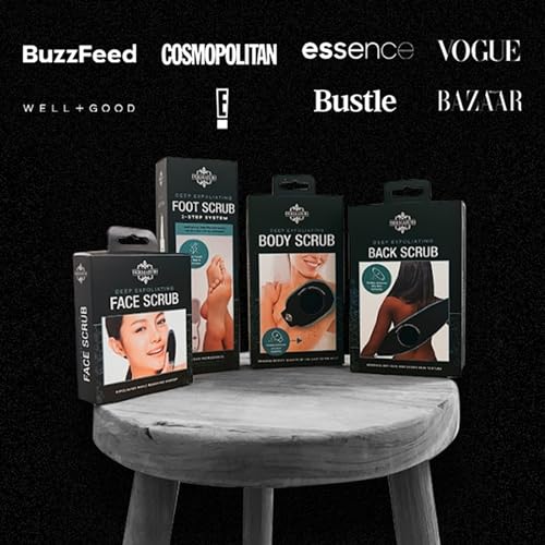 Dermasuri Deep Exfoliating Back Scrubber -Bath & Shower Back Scrub - Body Exfoliator Scraper Tool - Deep Exfoliation Body Cleaner for Shower, 27" Long, 8" Wide