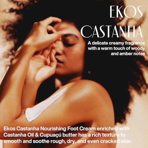 natura - Ekos Castanha Nourishing Foot Cream - Nourish & Soothe Dry Skin - Fast Absorbing - With Brazil Nut Oil to Deeply Moisturize - Vegan & Cruelty-Free - 2.6 oz (75g)
