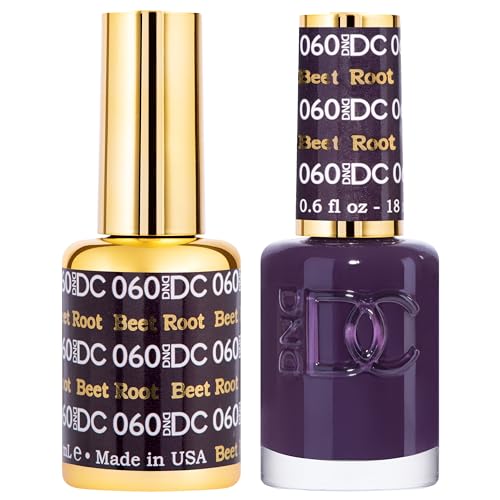 DND Gel Polish Set - 1 each of Gel Polish and Nail Polish, 060 Beet Root, 0.5 Fl Oz