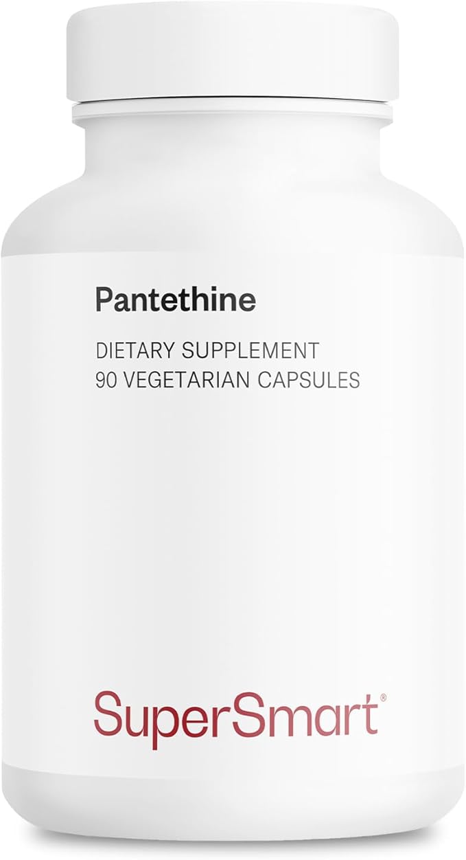 Supersmart - Pantesin Pantethine 600 mg per Day (Pantothenic Acid) - Active Vitamin B5 Supplement | Non-GMO & Gluten Free - 90 Vegetarian Capsules