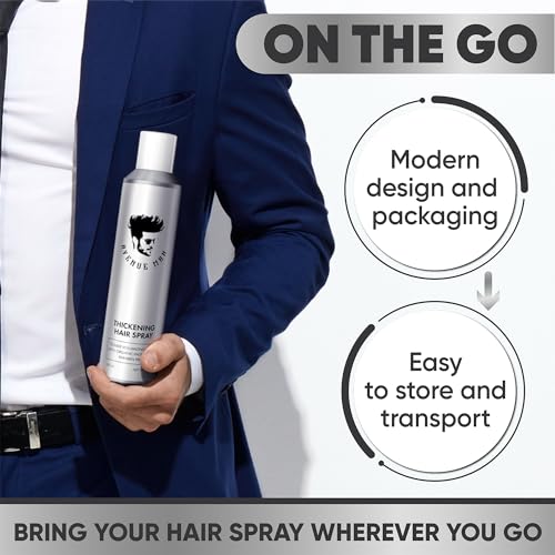 Avenue Man Hair Thickening Spray for Men - Professional Volumizing & Strong Hold Texturizing Spray for Men - Humidity Resistant & Easy Rinse Formula - Long-Lasting Mens Hairspray Extra Hold - 8.5 oz