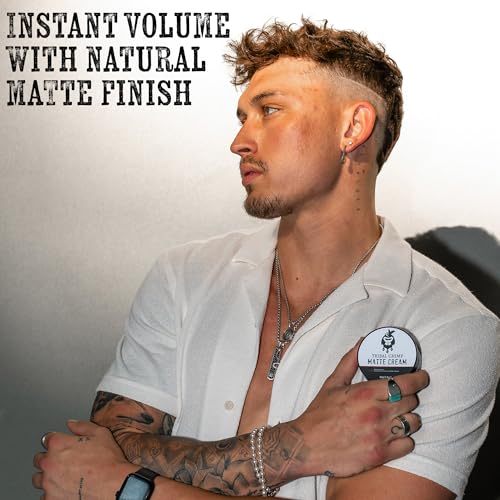 Matte Hair Styling Paste for Men – Medium to Strong Hold, Matte Finish, Easy to Apply & Wash Out – Styling Paste for All Hair Types, Texture & Volume Boost – 80g