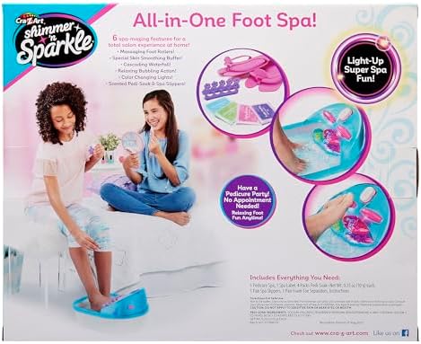 Shimmer ‘n Sparkle 6-in-1 Real Massaging Foot Spa for Kids