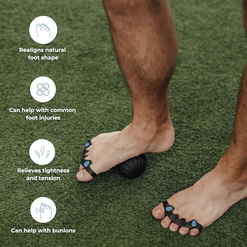 The Toe Spacer FLEX | Recovery from the Ground Up, Correct Bunions, Plantar Fasciitis, & Correct Toes | Adjustable Unisex Toe Spacer, perfect for first time users - Relieve Foot Pain and Tension