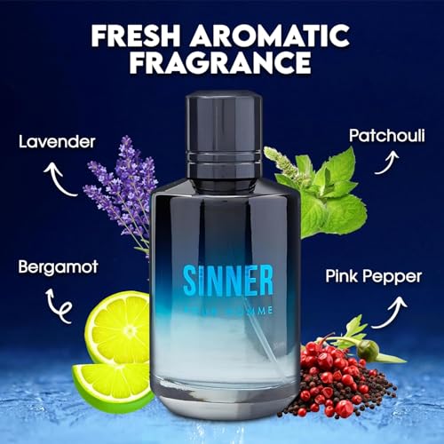 Sinner Men's Cologne 3.4 Fl. Oz. Eau de Toilette Spray