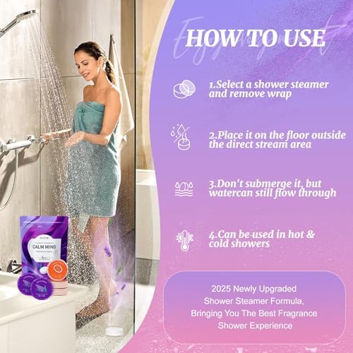 Shower Steamers Aromatherapy - 18 Pack Shower Bombs Natural Organic Essential Oils, Birthday Gifts for Women, Self Care Relaxation Gifts for Mom Wife Her Grandma Sister