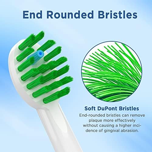 Replacement Toothbrush Heads for All Waterpik Sonic Fusion Models (SF-01, SF-02, SF-03, and SF-04 Series), Compact, with Covers, 5 Count, White