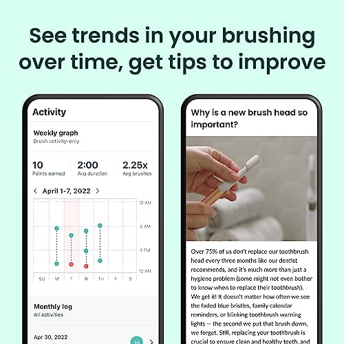 Quip Smart Sonic Toothbrush for Adults - Timed Electric Toothbrush with Bluetooth & Rewards App - Replaceable Brush Head, Soft Bristles, Metal Handle, 3 Month Battery Life - Travel Brush - All-Pink