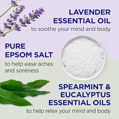 Dr Teal's Pure Epsom Salt, Lavender & Eucalyptus Duo Bundle, 3 lbs (Pack of 2)