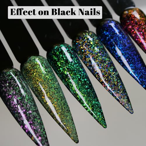 Glow in the dark Opal Gel Nail Polish 6 Colors Set Color Changing Semi Clear Gel Polish (GP015)