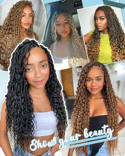 Flagship Human Braiding Hair for Boho Braids 16 Inch 2 Bundles 100g Deep Wave Bulk Human Boho Hair for Braiding 12A Virgin Curly Human Hair for Boho Knotless Braids Human Hair Bundles P27/613