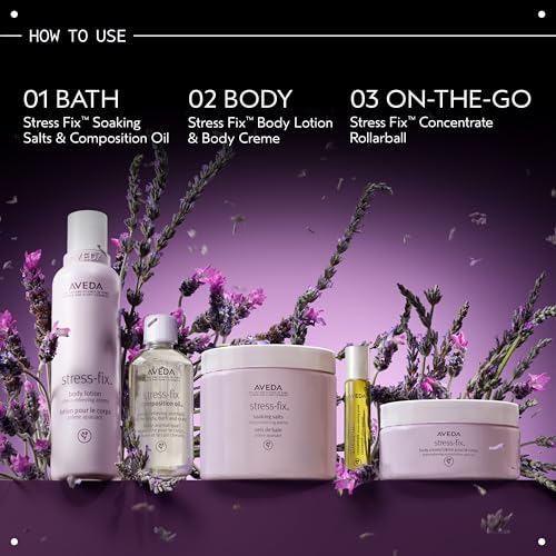 Aveda Stress-Fix Soaking Salts | Stress-Relieving Bath Salts | with Aroma of Lavender, Lavandin, Clary Sage, 16 Ounce