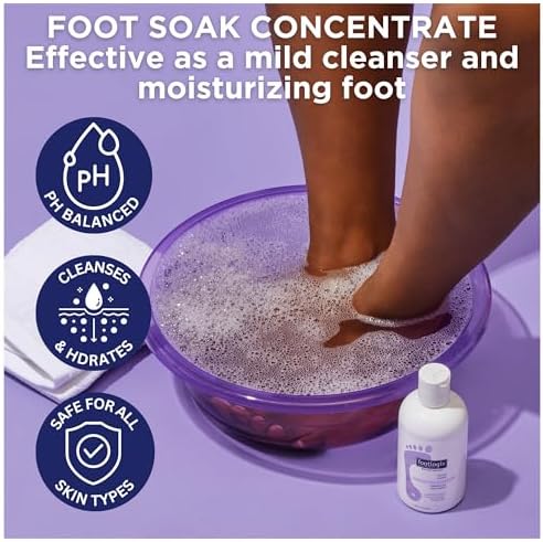 FOOTLOGIX Foot Soak Concentrate, 8.45 oz - Gentle Cleansing, Foot Bath Soak, Soften Dry Feet and Calluses