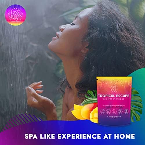Aromatherapy Shower Steamers 15-Pack - Exotic Fruity Scents, Relaxing Spa Experience, Ideal Gift for Women & Men