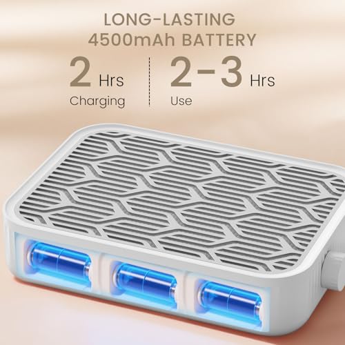 Nail Dust Collector Cordless - Rechargeable Nail Dust Collector Quiet & Powerful Suction, Professional Nail Tech Dust Collector for Acrylic Gel Polish Manicure Pedicure at Salon&Home