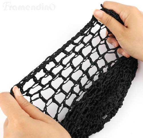 Framendino, Mesh Crochet Hair Net Rayon Knit Snoods Hat Hairnet Snood Cover Ornament for Night Sleeping Hair Accessories