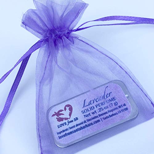 Compact Personal Lavender Solid Perfume | Luxurious Artisan Spa Gift for Her | Convenient, fits in your purse or travel bag | Lavender Perfume