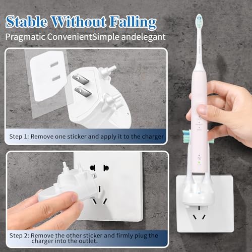 Direct Plug-in Wall Charger Base for Philips Sonicare | Fits 4100/5100/5300/6500 & HX63/65/67/68/89xx/91xx | Hygienic White | Excludes AI/9900 & DiamondClean Smart (Plug-in)