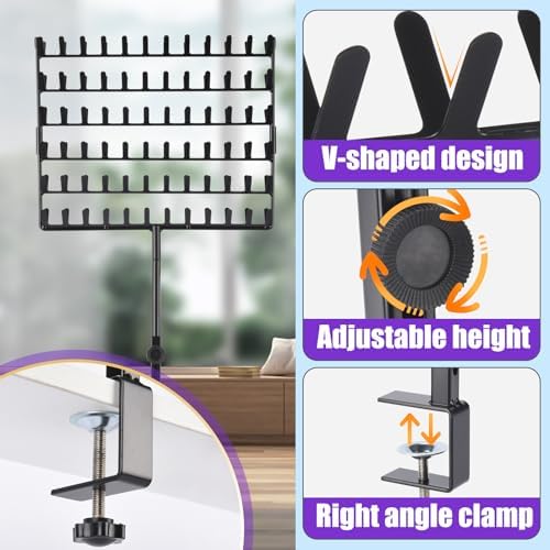 GADFISH Braiding Hair Rack Desktop, 144 Pegs Height Adjustable Braiding Rack for Hair, 360° Rotation Hair Extension Holder, Hair Rack for Hair Braider with Braiding Hair Supplies