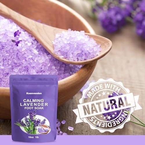 Foot Spa Massager with Heat, Bubbles & Vibration, 22 Rollers, Red Light, Adjustable Temp - Includes Lavender Epsom Salt - Purple