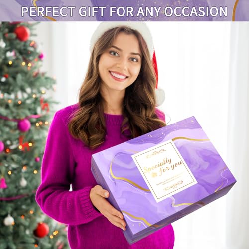 Gifts for Women Spa Basket, Lavender Spa Gift Basket,16 Pcs Self Care Package for Women, Mom, Wife, Girlfriend, Sister, Unique Get Well Sets for Birthday, Mother's Day, Christmas, Valentine's Day
