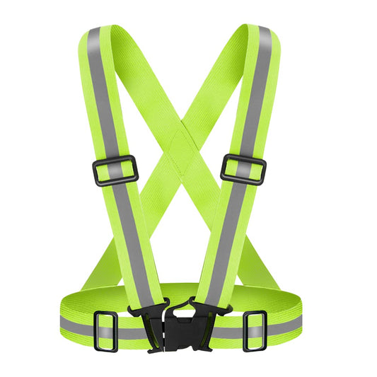 Fepdiu High Visibility Reflective Vest Safety Vest Running Reflective Gear Adjustable Reflective Vest for Walking,Jogging,Hiking,Night Cycling (Yellow)