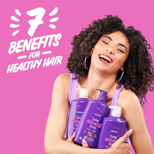 Aussie Total Miracle with Apricot & Macadamia Oil, Paraben Free Shampoo, 26.2 fl oz Pack of 4