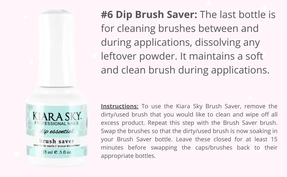KIARA SKY Dip Manicure Nail Liquid Essentials | 0.5 fl oz | Step #6 Brush Saver (cleans brushes)