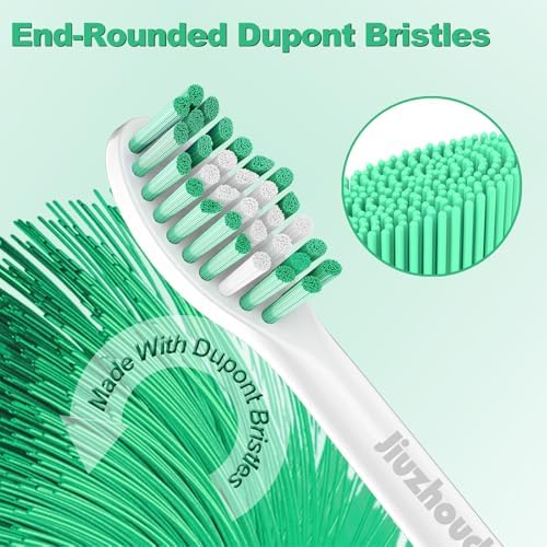 Replacement Toothbrush Heads for Philips Sonicare E-Series, Compatible with Sonicare Essence, Elite, Advance, CleanCare Screw-on Electric Toothbrush HX7022/66, 6 Pack