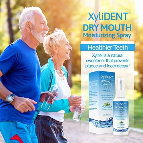 Nature's Stance XyliDENT Xylitol Dry Mouth Spray - Stimulates Saliva, Freshens Breath, Reduces Acid Production, Fast Acting Extended Relief, 2 Ounce (Cool Mint)