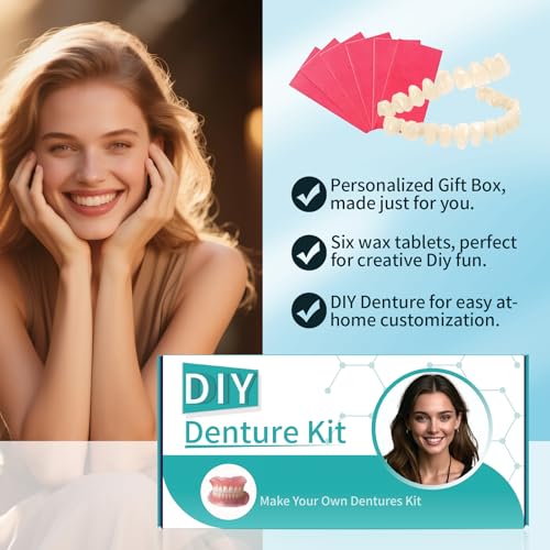 Dentures DIY Kit, Create Your Perfect Smile at Home: DIY Denture Fake Teeth Kit - Easy, Affordable, and Customizable Denture Solution-X05
