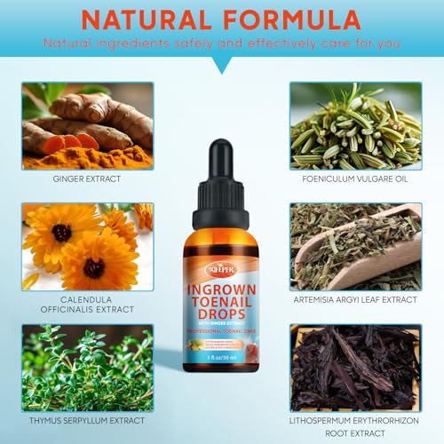 Ginger Ingrown Toenail Treatment, Professional Ingrown Toenail Removal Kit at Home, Ingrown Toenail Tool with Ingrown Toenail Corrector, Corrector Patch, Toenail Clipper, Nail File Lifter