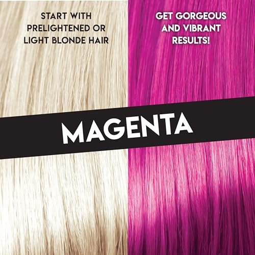 Direct Vibes Semi-Permanent Hair Color, Magenta, Vibrant & Long-Lasting Shade, Ammonia-Free, Vegan, Sulfate-Free, Paraben-Free, 8 fl oz