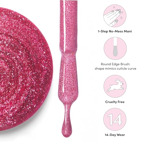 Dashing Diva One Gel Magnetic Starter Kit - Villainous - 3 in 1 Base Coat, Nail Color & Top Coat - Magnetic Polish - 9-Piece Manicure Set with LED Gel Lamp