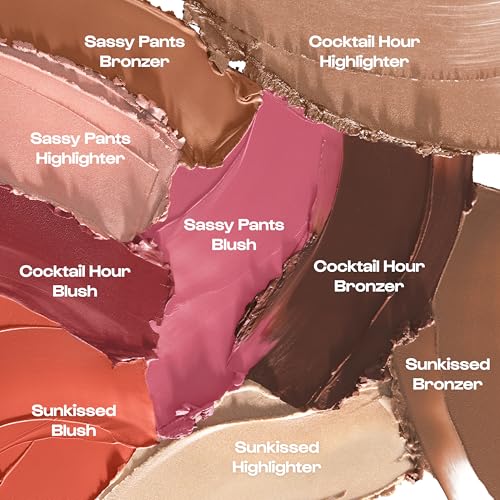 Alleyoop Stack The Odds - Stackable Makeup Palette - Cream Blush, Contour, Bronzer & Highlighter Blendable Cream Make up Palette - Natural, Glowy Finish - Makeup Stacks for Travel, Sassy Pants