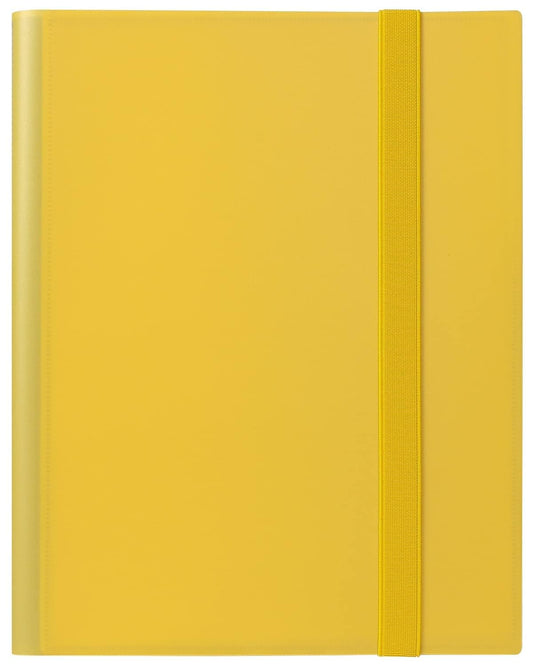 GEAoffice Card Binder, 9 Pockets Trading Card Album Folder, 360 Side Loading Pocket Binder for Yugioh, MTG and Other TCG, Yellow