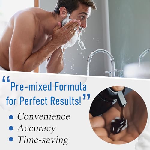 Men's 3-in-1 Black Beard & Hair Dye Shampoo, Instant Grey Darkening Beard Color Shampoo in 10 Minutes, Simpler Gray Reducing Mustache & Beard Dye for Men, with Plant Extract for Healthy Facial Hair